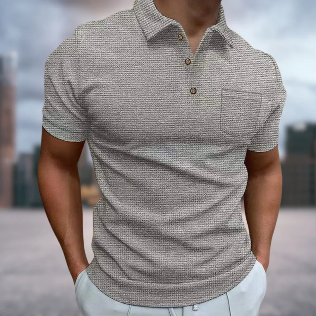 Blazej strukturiertes Sommer-Poloshirt