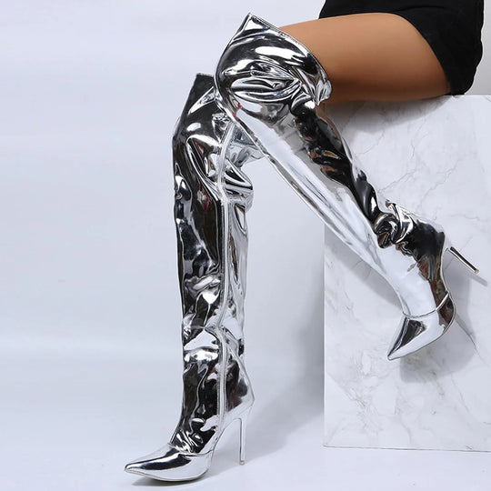Schillernde Und Schicke High Heel Stiefel