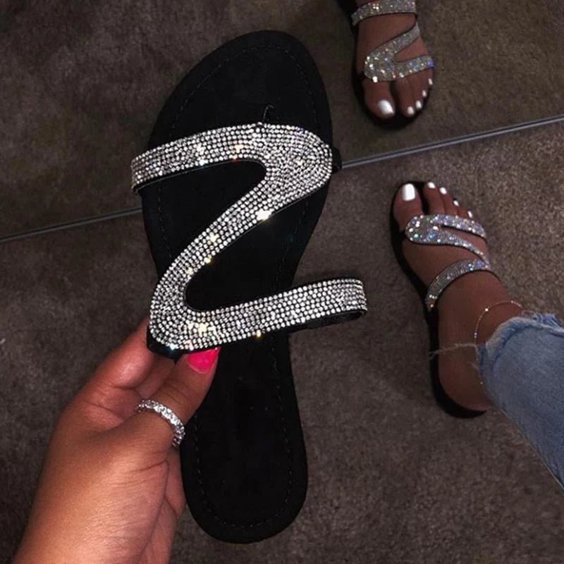 Elegante Glitzer-Sandale für Damen