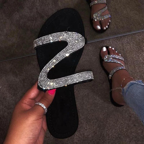 Elegante Glitzer-Sandale für Damen