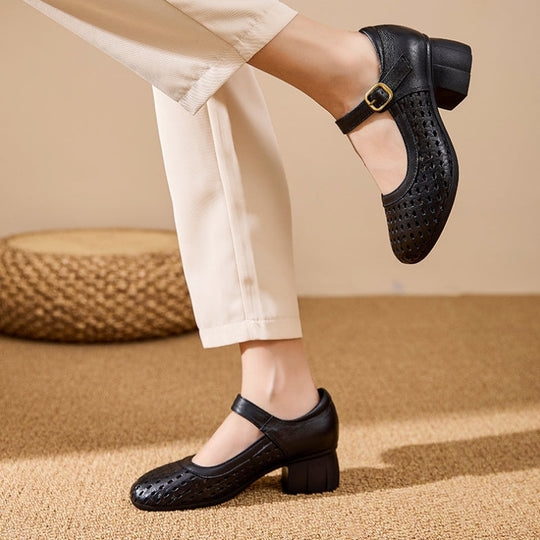 Zapatos de cuero de primera capa para todo el año2