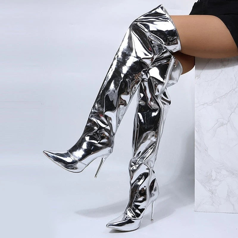 Schillernde Und Schicke High Heel Stiefel