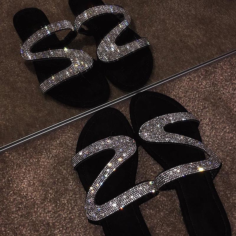 Elegante Glitzer-Sandale für Damen
