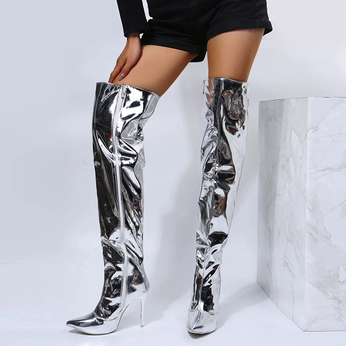 Schillernde Und Schicke High Heel Stiefel