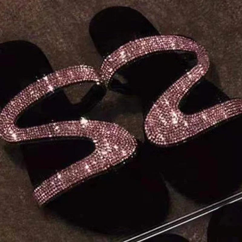 Elegante Glitzer-Sandale für Damen