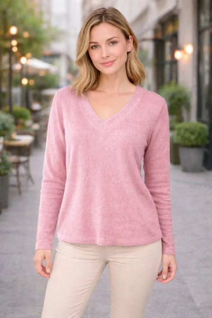Vintage Pullover mit V-Ausschnitt
