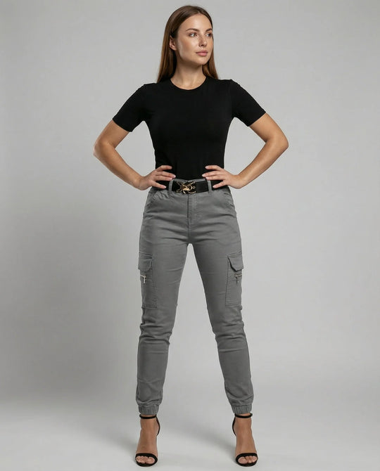 Damen Cargo-Jeans Komfort