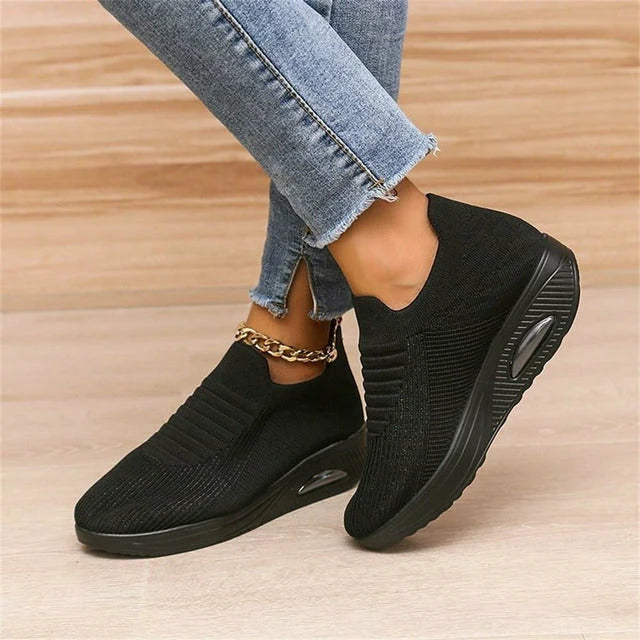 Damen Slip-On Sneaker Mesh und Air Heel