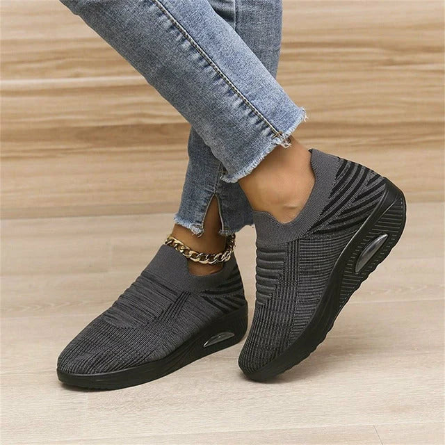 Damen Slip-On Sneaker Mesh und Air Heel