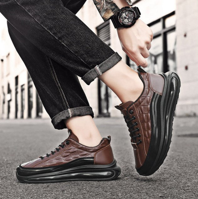 Business-Schuhe für Herren aus Leder in Krokodiloptik