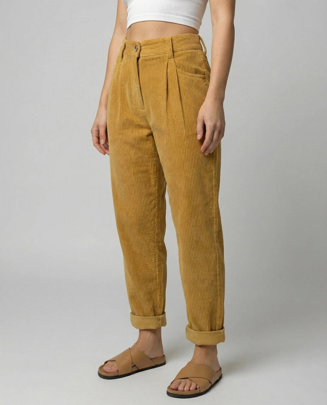 Lässige Komfort Cordhose Damen