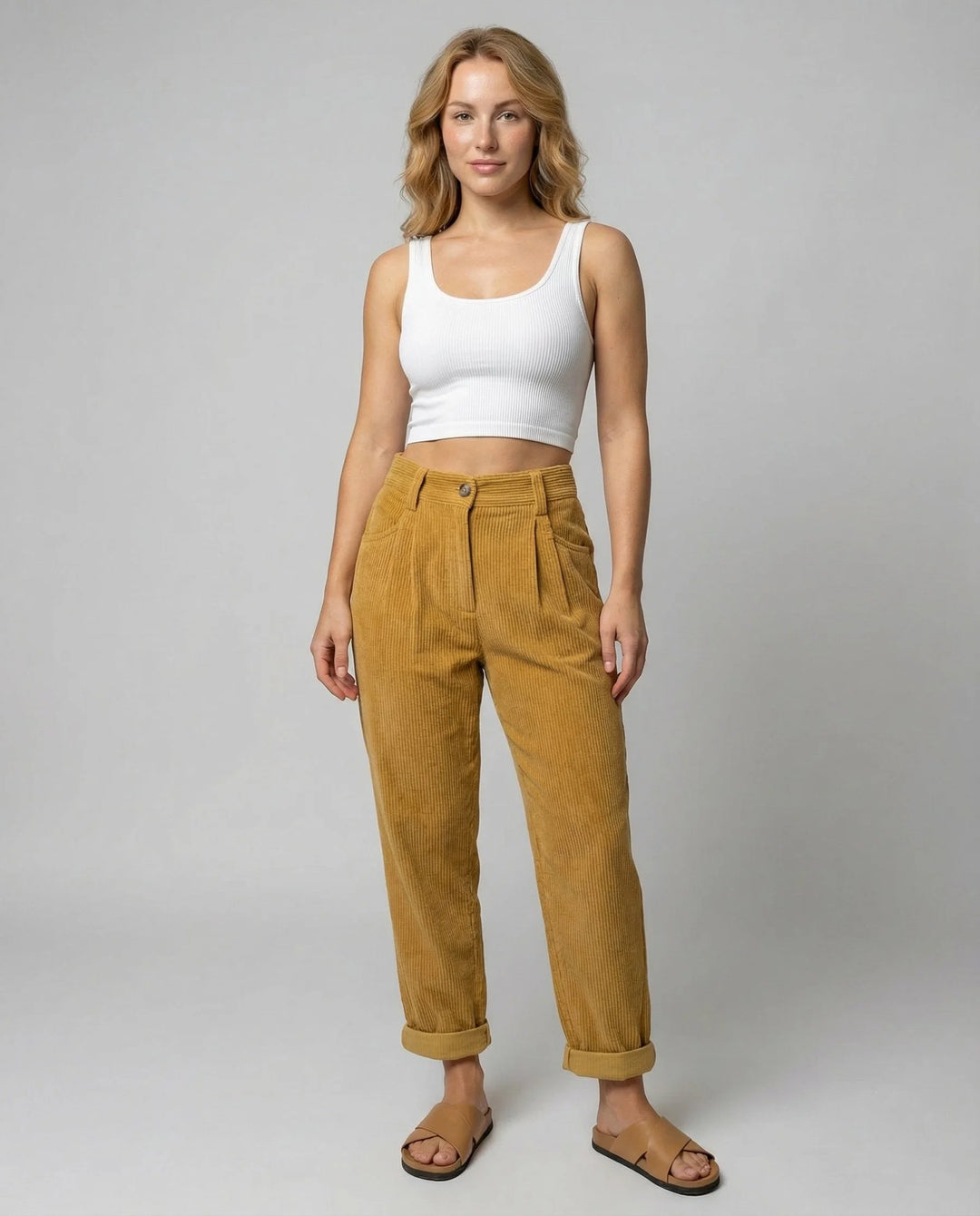 Lässige Komfort Cordhose Damen