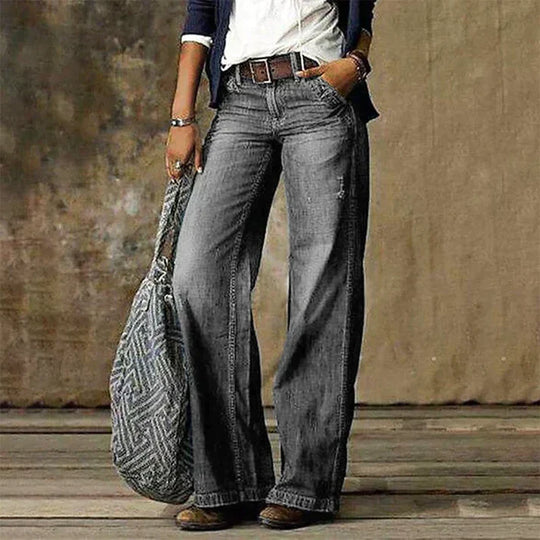 Damen Weite Hosen Jeans