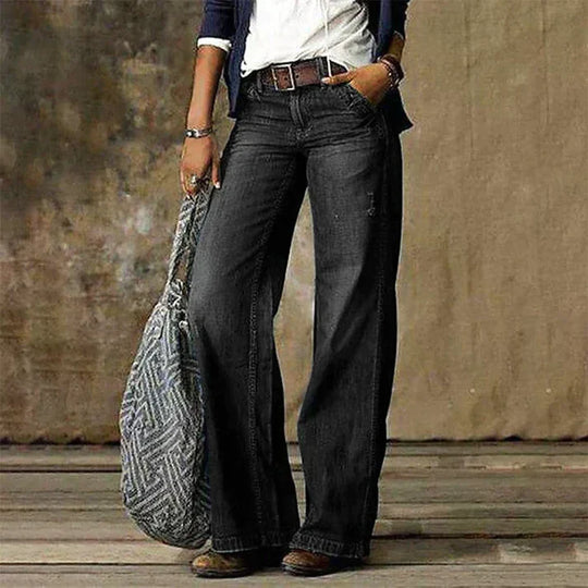 Damen Weite Hosen Jeans