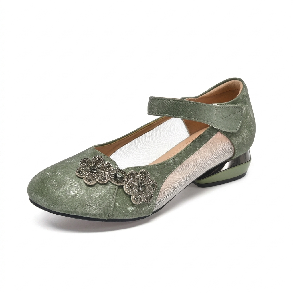 Zapatos de malla de seda transpirable con suela suave