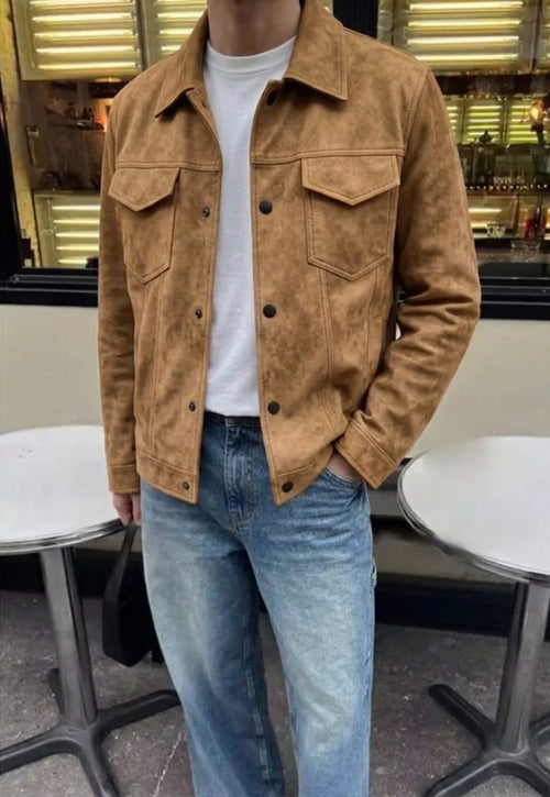 Vintage-Wildlederjacke