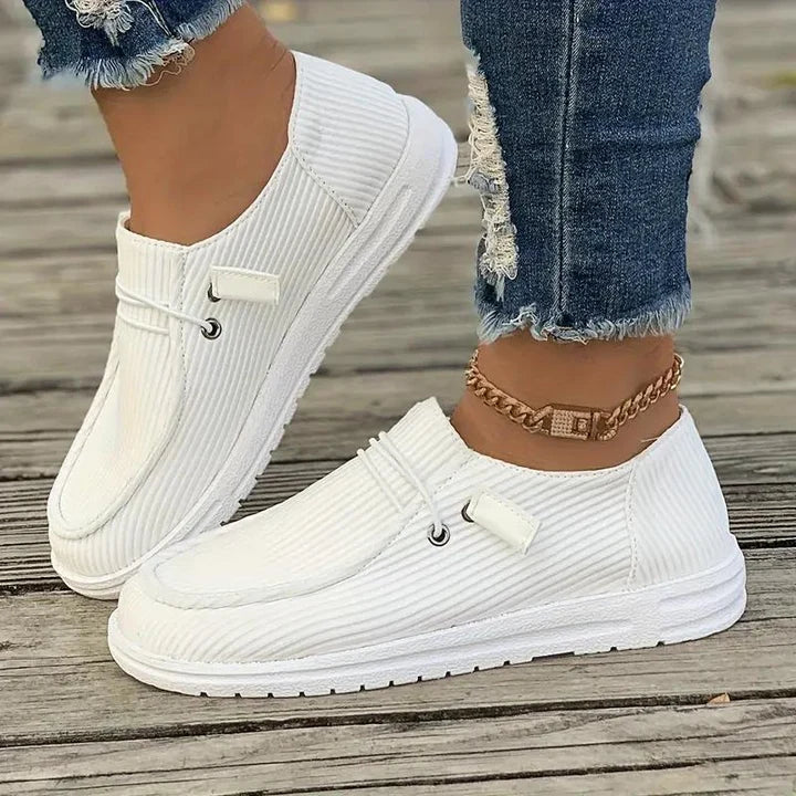 Loafers, Slip On, Leicht, Damenschuhe, Segeltuchschuhe