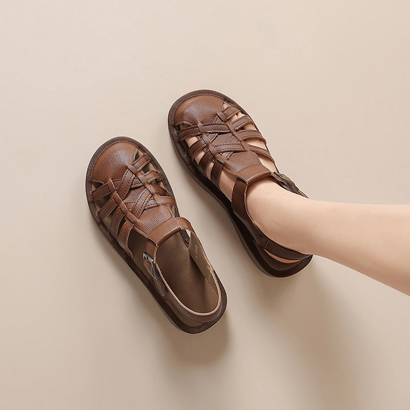 Sandalias gladiador – piel genuina suave