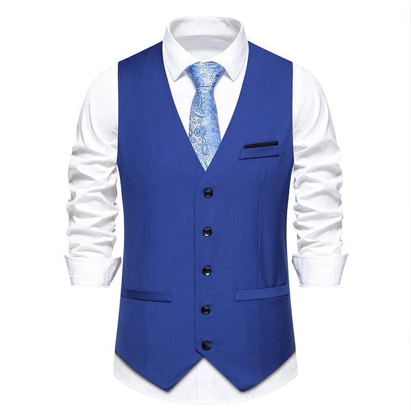 Herren elegante Anzugweste mit feiner Struktur und hochwertigem Material