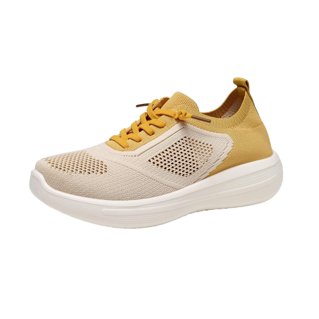 Zapatos deportivos de malla con punta redonda y suela suave