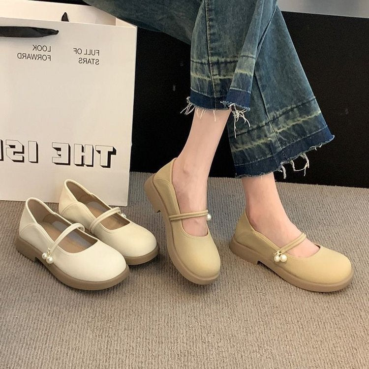 Zapatos Mary Jane de piel suave para mujer