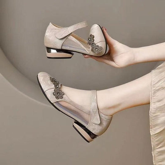 Zapatos de malla de seda transpirable con suela suave