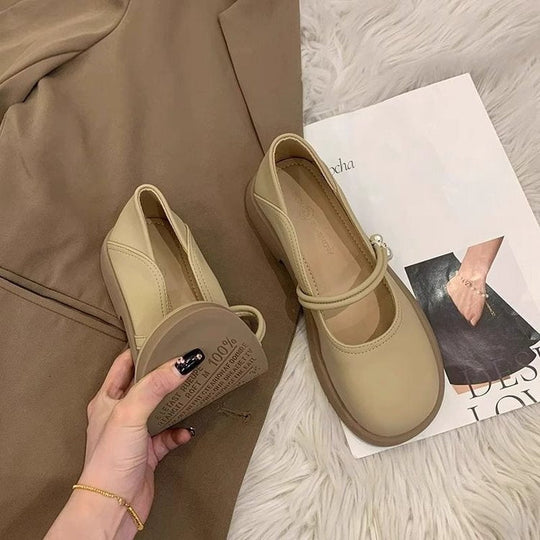 Zapatos Mary Jane de piel suave para mujer