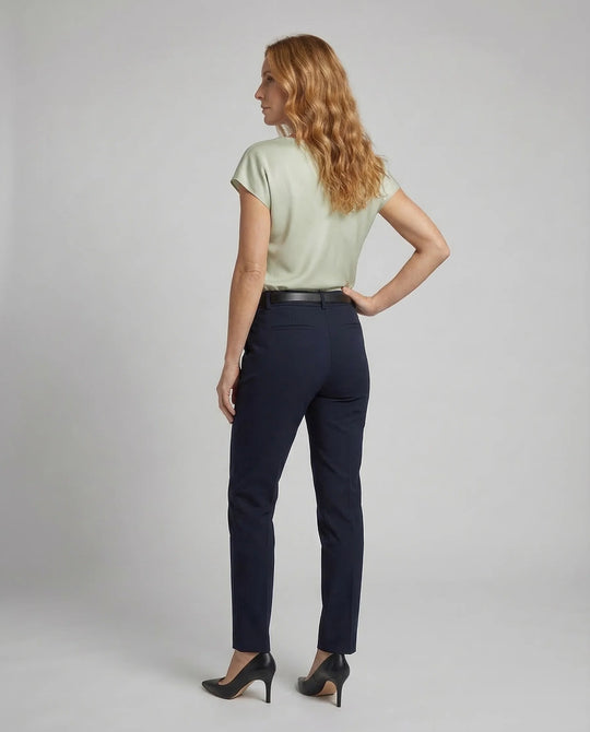Damen Satinbluse Wasserfallkragen