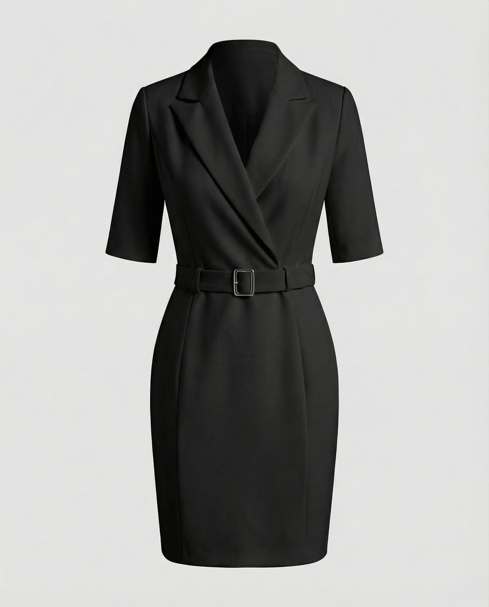 Damen Professionelle Integrierter-Gürtel Blazerkleid