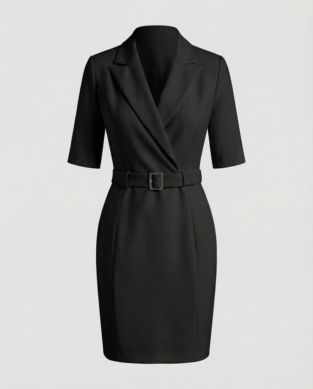 Damen Professionelle Integrierter-Gürtel Blazerkleid