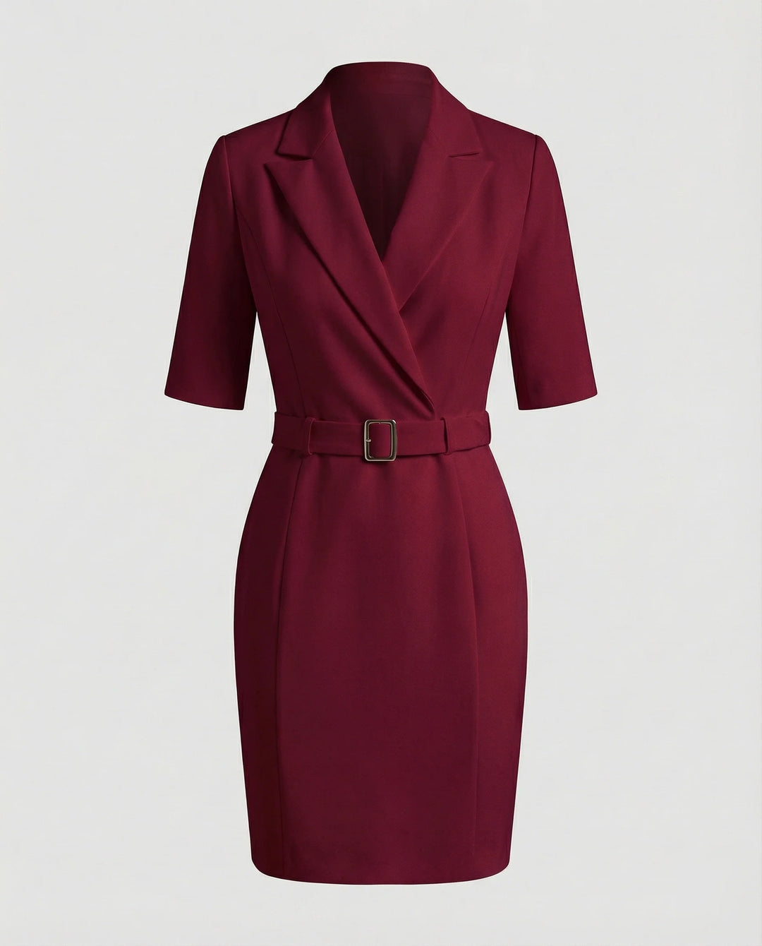 Damen Professionelle Integrierter-Gürtel Blazerkleid