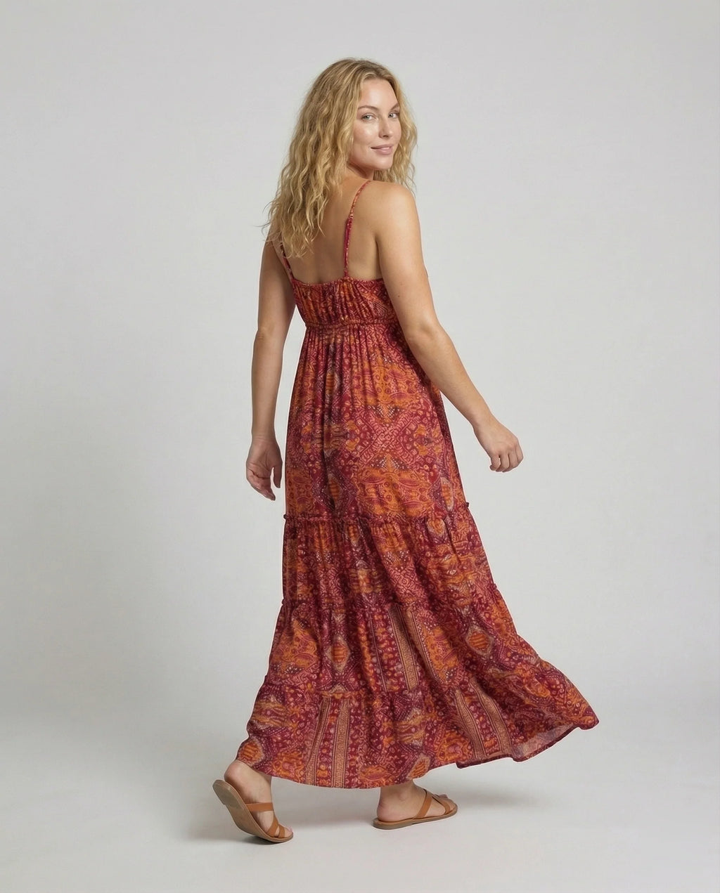 Damen Romantische Spitzen-Bustier Mischgewebe Boho-Longdress