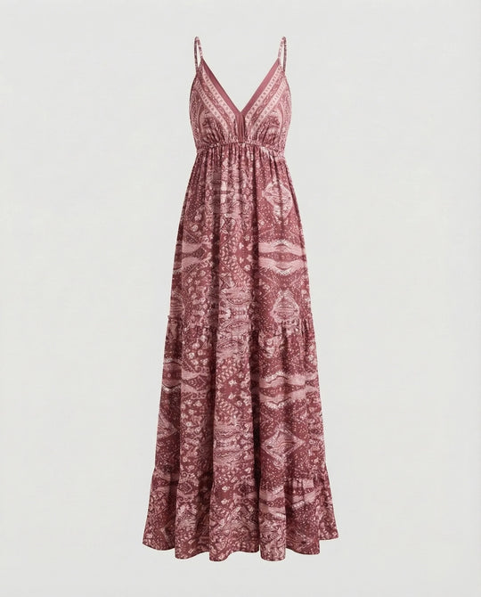 Damen Romantische Spitzen-Bustier Mischgewebe Boho-Longdress