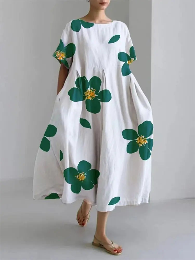Premium bedrucktes Maxikleid