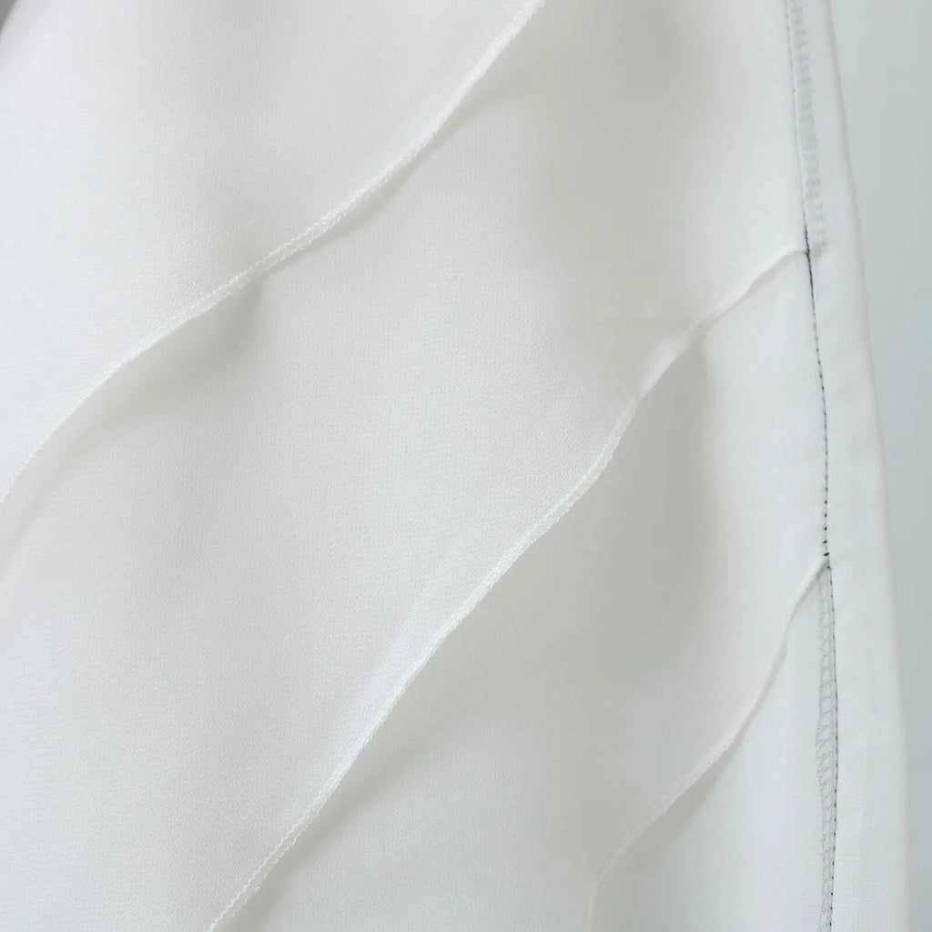 Elegantes Schwarz-Weiß Gradient Ärmelloses Patchwork Maxikleid