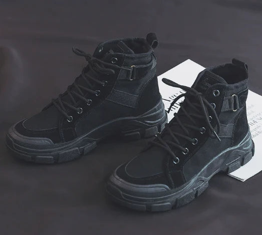 Motorradstiefel Hoher Schaft Verstellbarer Riemen Robuste Gummisohle