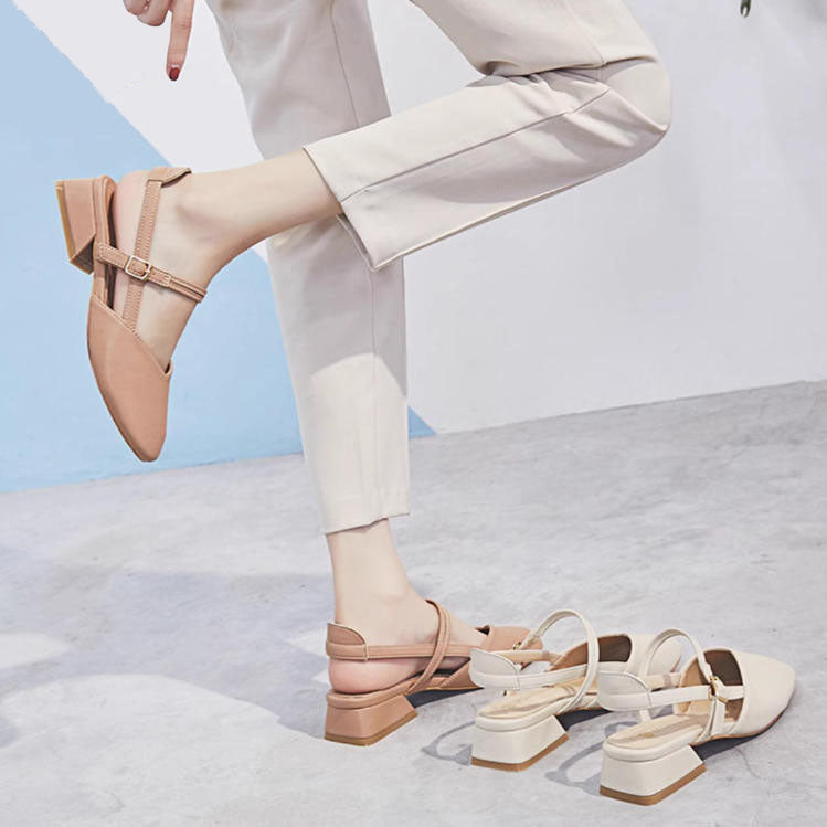 Zapatos Mary Jane de estilo francés con tacón grueso