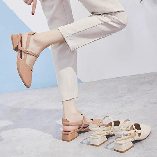 Zapatos Mary Jane de estilo francés con tacón grueso