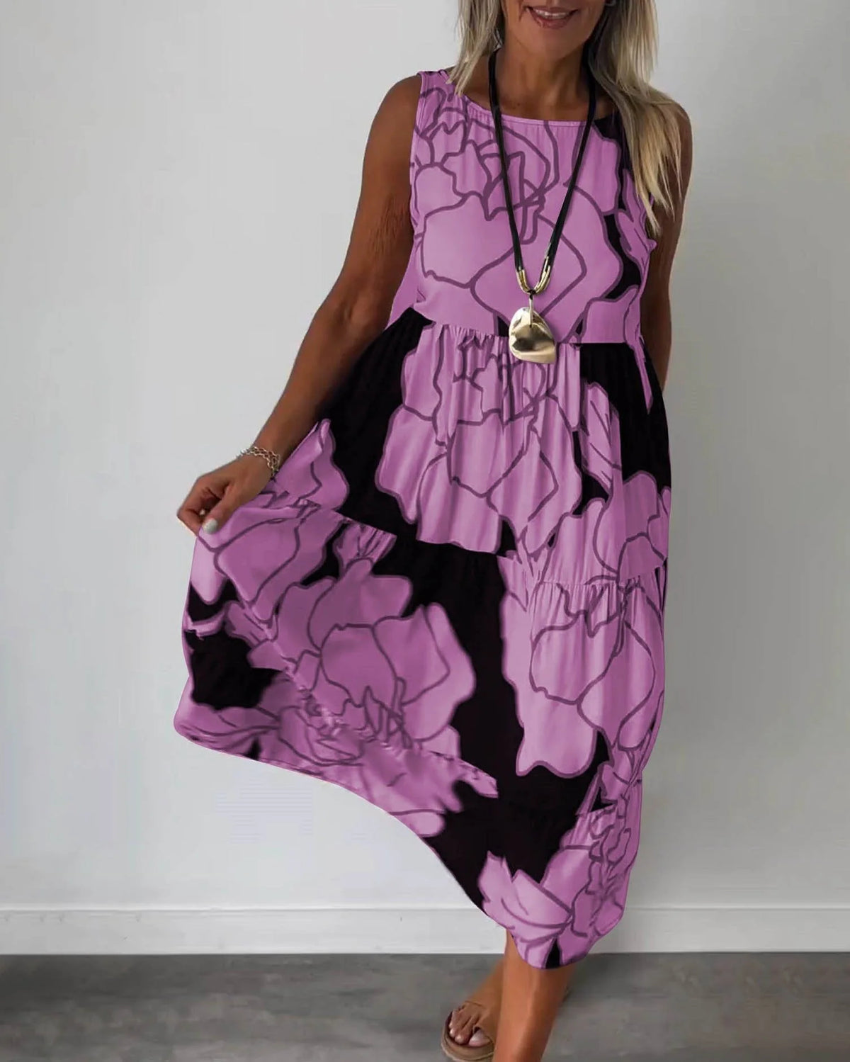 Komfortables Ärmelloses Sommerkleid für Damen