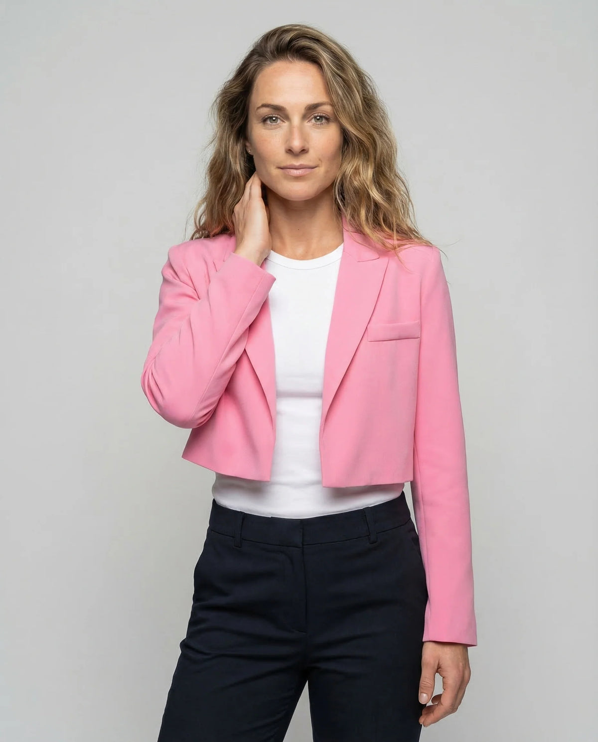Damen Kurz geschnittener Blazer Reverskragen