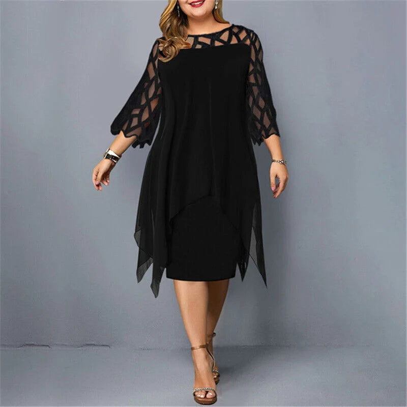 Midi-Kleid In Übergröße für Modische Looks